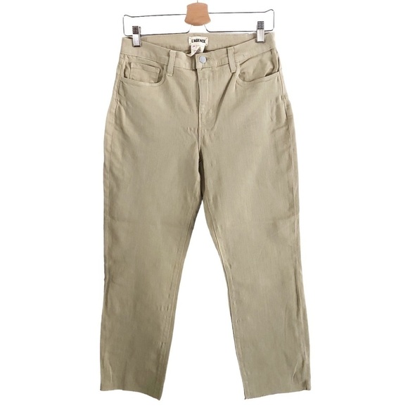 L’AGENCE Sada High Rise Ankle Crop Raw Hem Jeans Limestone 29 - Picture 10 of 10